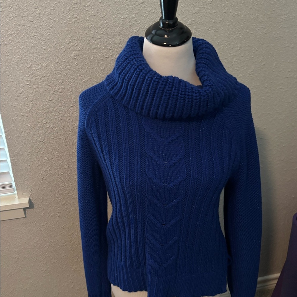 a.n.a Royal Blue Cowl Neck Sweater